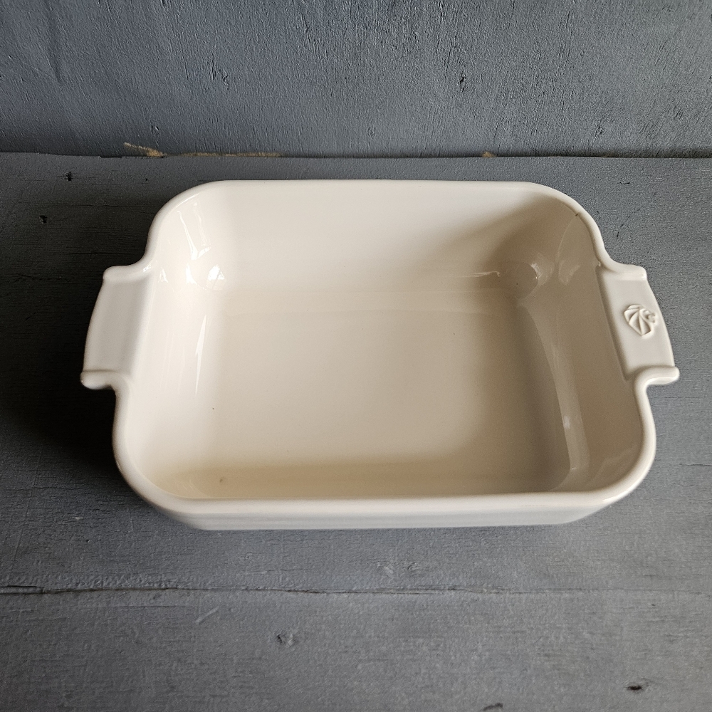 Peugeot Individual Rectangular Ceramic Oven Cooking Baking Dish‎ France Cream